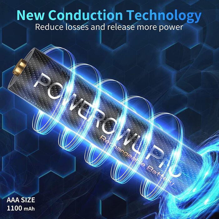 Зарядний пристрій PowerOWL для акумуляторів AAA Pro, 8 шт. - зарядка для перезаряджуваних акумуляторів AA/AAA NIMH