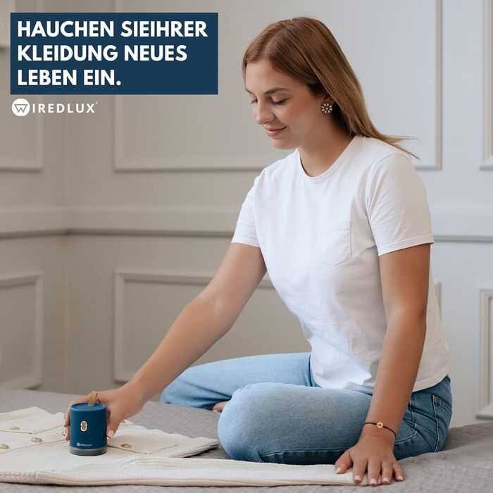 Електричний видалення ворсу з одягу - Fusselrasierer, компактний та портативний, USB, Dual Protection (Oslo-blue)