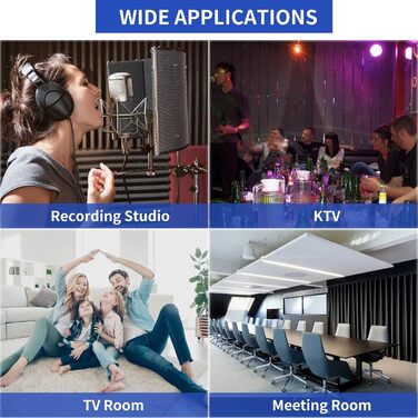 Набір акустичних панелей Rdutuok (12 шт), гексагональні звукопоглинаючі плити 30x26x1 см для студії, офісу та декору стін, помаранчево-жовті