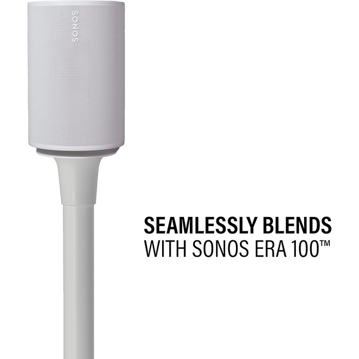 Підставка для колонок Sonos Era 100 Sanus WSSE11, сталева, фіксована висота, білий колір