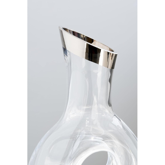 EDZARD Decanter Carafe Gordon, mouth-blown crystal glass with platinum rim, wine decanter for red wine, height 30 cm, capacity 1.2 liters
