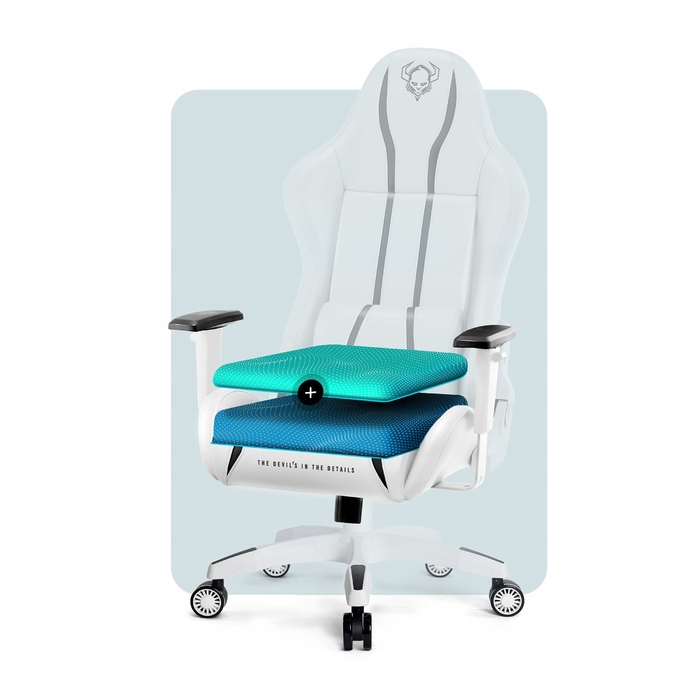 Ігрове крісло Diablo Chairs X-One 2.0, екошкіра, біле