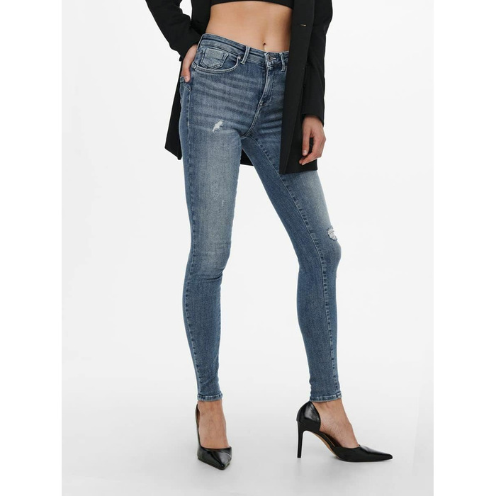 Жіночі скінні джинси ONLY ONLPOWER середньої посадки, синій денім, розмір L/32L