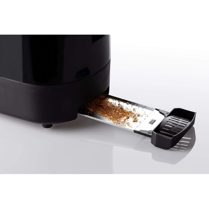 Тостер Ariete 159 Toastime: 2 відділення, пружинний захват, розморожування, підігрів, 700 Вт, нержавіюча сталь, чорний