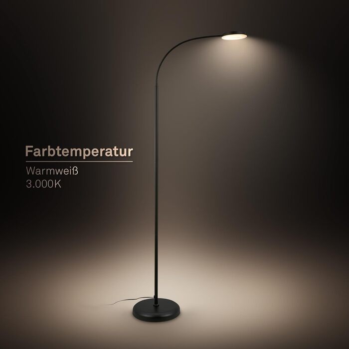 LED лампа BRILONER з торшетом, регульована яскравість, поворотна, настільна лампа для дому, офісу, читання, 32,5x13x40 см, чорна