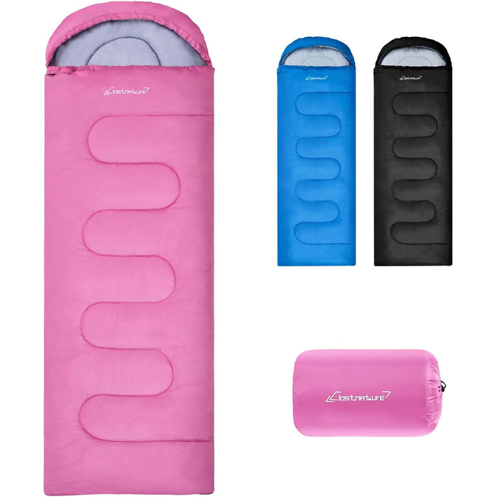 Спальний мішок Clostnature для дорослих - легкий, компактний, 3 сезони (рожевий, 0.9 кг)