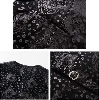 Чоловічий 4-частинний класичний костюмний жилет з жакардової тканини з краваткою-метеликом, краваткою та кишеньковим хустинкою, матовий чорний, розмір S