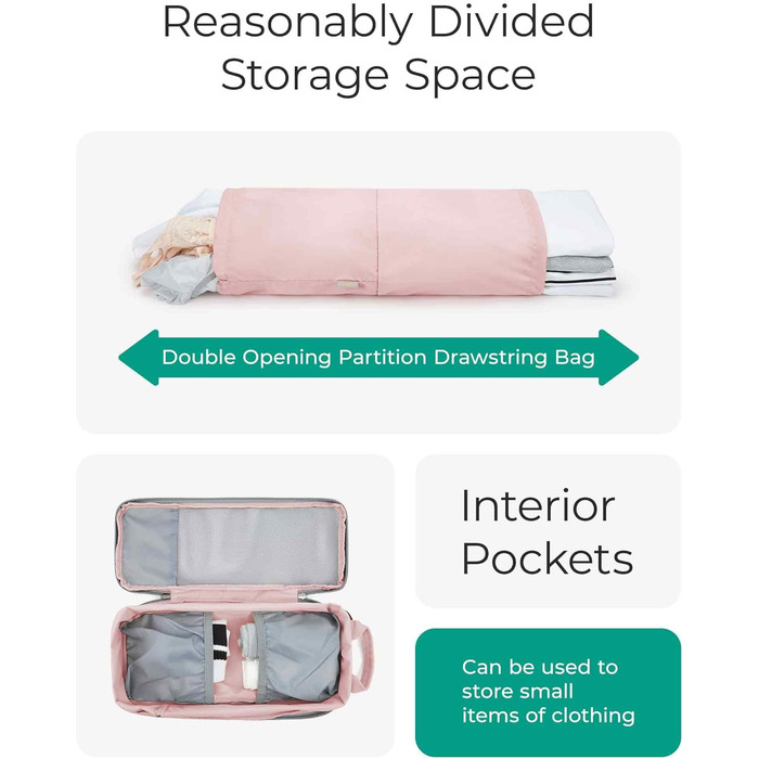 Набір органайзерів для одягу BAGSMART 6 шт. з мішком для білизни - набір кубиків для подорожей, рюкзака, валізи