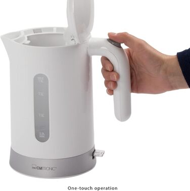 Електричний чайник Clatronic WK 3837: скляний, 1,7 л, без BPA, з підсвічуванням