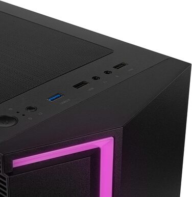 Корпус для ПК INFINITITY GAMMA: ATX, Micro ATX, USB 3.0, металева сітка, підтримка 3 вентиляторів, 4 HDD, відеокарта до 370 мм, чорний