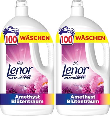 Рідкий пральний засіб Lenor Amethyst, 100 прань, 4.5 л (набір 2 шт), концентрат для прання