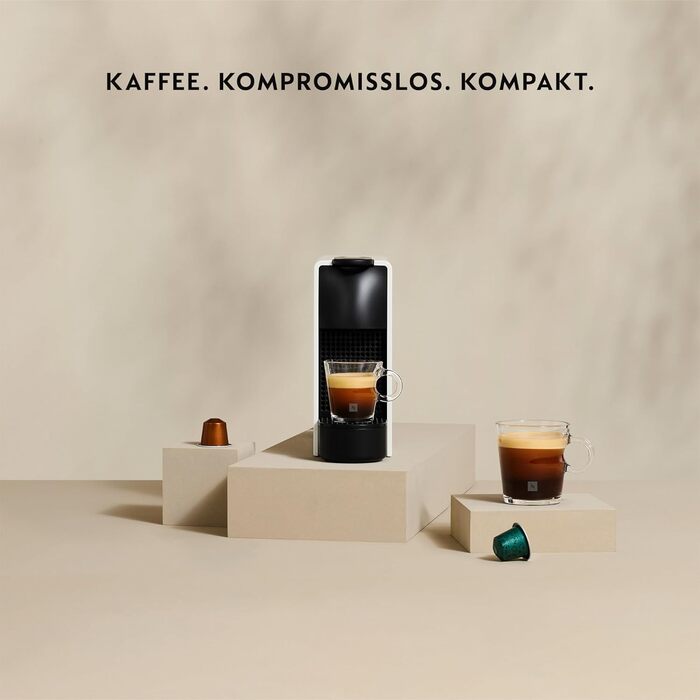 Кавова капсульна машина Nespresso Krups XN1108 Essenza Mini, 19 бар, 1260 Вт, 0,6 л, енергозбереження, чорна, без капучинатора