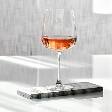 Набір келихів Krosno для білого, рожевого вина та Prosecco, 4 шт., об'єм 650/480 мл, сучасна колекція, ідеально для дому, ресторану та кухні, можна мити в посудомийній машині