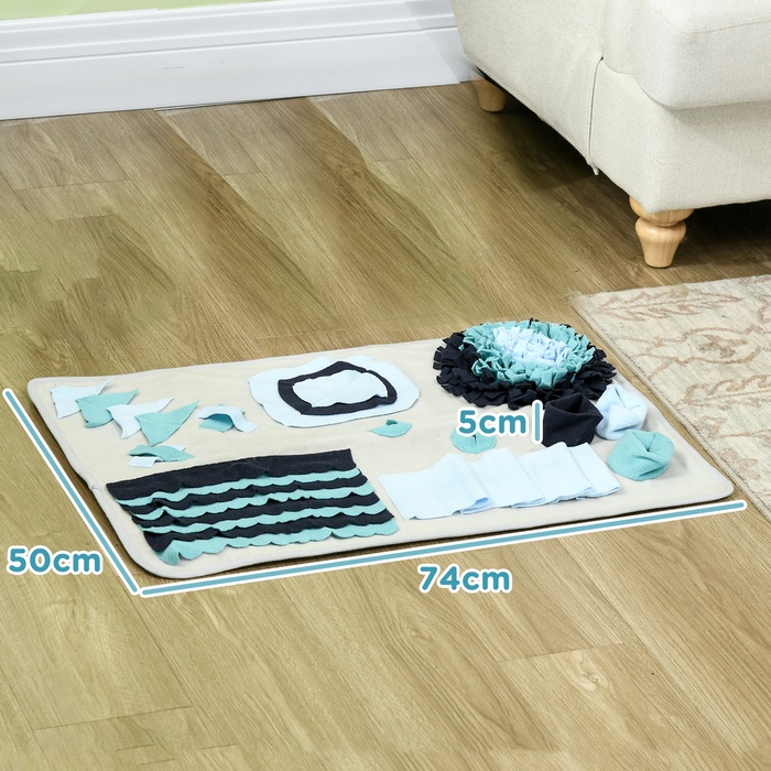 PawHut Snuffle Mat for Dogs, Colorful Snuffle Mat, Intelligence Toy & Slow Feeding Training Mat made of Velvet