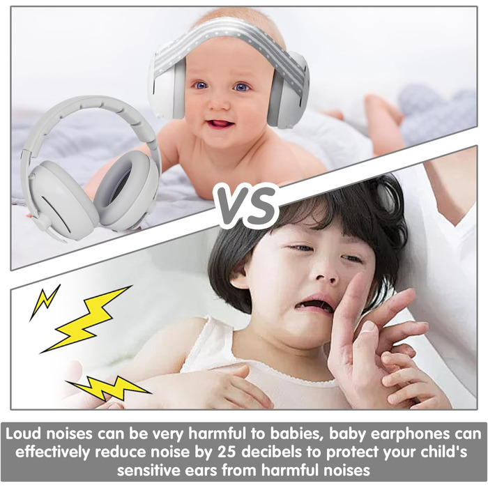 Навушники для захисту вух немовлят, 2 в 1, захист від шуму, для сну, подорожей, гучних місць