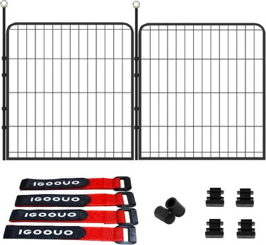 Клітка для собак на 81,3 см, переносний вольєр для собак середніх та великих порід, з нержавіючої сталі, з ременями для перенесення, 2 додаткові пластини