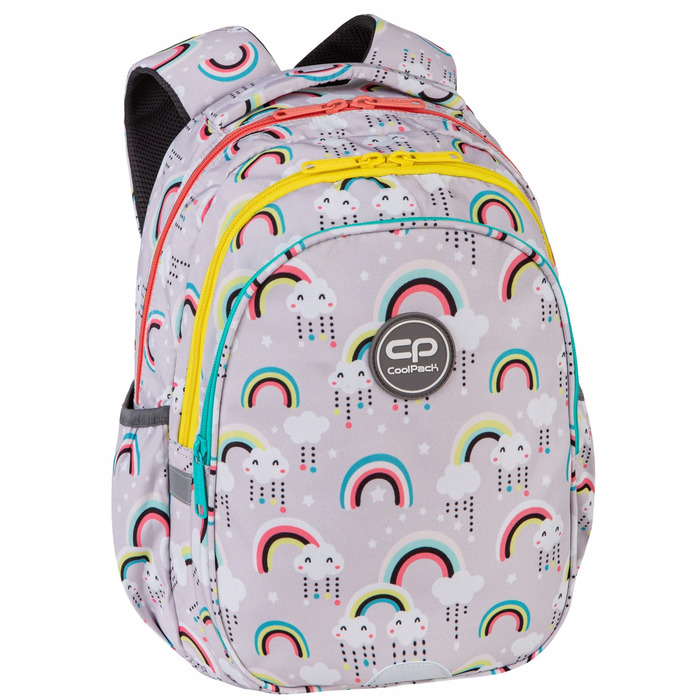 Багатовідсінковий шкільний рюкзак CoolPack, сіро-сріблястий, рожевий, багатоколірний, 21 л