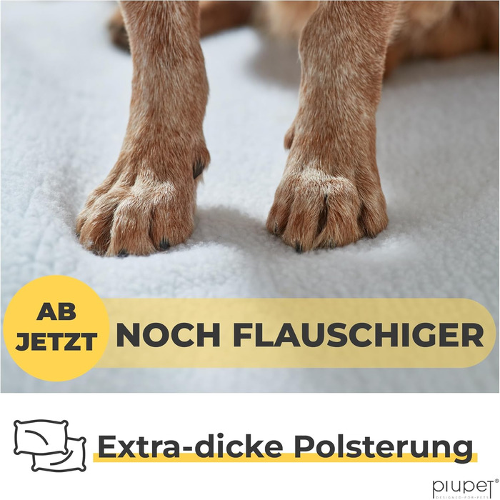 Самогріюча ковдра для собак PiuPet® 90x60 см: тепла, фланелева, без електроенергії, для дивана | Біла