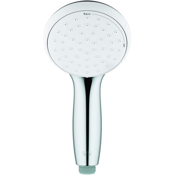 GROHE water-saving hand shower head, Tempesta 100 set including adjustable wall holder, EcoJoy, 2 spray patterns, 2779810E