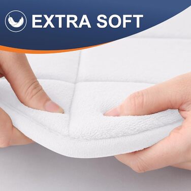 Килимок для ванної кімнати OLANLY з Memory Foam, 76 x 50 см, білий, машинне прання