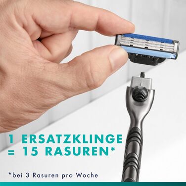 Смінні леза для чоловічої бритви Gillette Mach 3 Original, сині, 28 шт