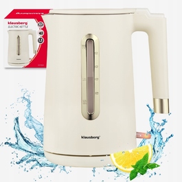 Електричний чайник Klausberg KB9004, 1800 Вт, 1,7 л, бежевий