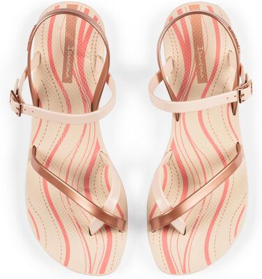 Босоніжки жіночі Ipanema Fashion Sand Viii T-Spangen, бежеві металік-рожеві, 37 EU