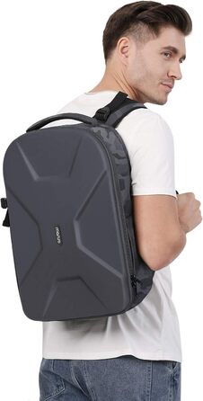 Рюкзак для фотокамери MOSISO: DSLR, SLR, беззеркальні камери, дрон, Canon, Nikon, Sony, сірий