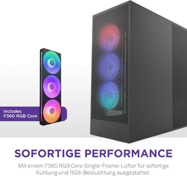Корпус NZXT H7 Flow | Mid-Tower ATX з покращеною вентиляцією | Чорний | Підтримка 3 x 120 мм вентиляторів для охолодження GPU
