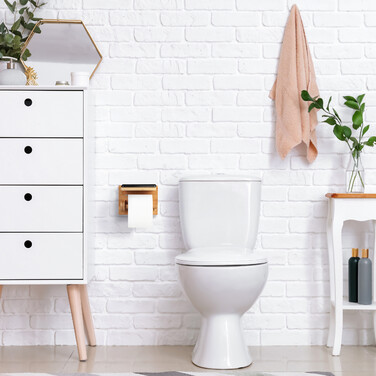 Relaxdays Bamboo Toilet Paper Holder with Storage Shelf
