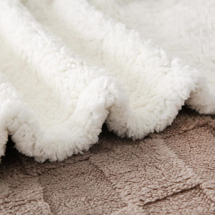 Плед Gracelife Sherpa з м'якого флісу, великий, теплий, 150 x 200 см, сірий