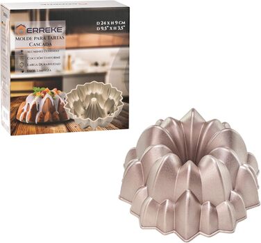 Форма для кексу Erreke Gugelhupfform, 24 см, 2 л, преміум-якість, з антипригарним покриттям