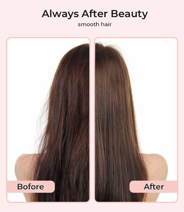 Плойка для волосся PRITECH з титановою пластиною, LCD-дисплеєм, регулюванням температури 150–230°C, універсальна напруга (Рожева)