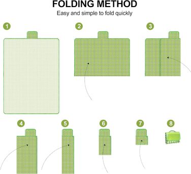 Плед для пікніка Reakoo 200x300 см, водонепроникний килим для пляжу XXL, з ручкою, антипісочний, пральний для кемпінгу, парку, саду