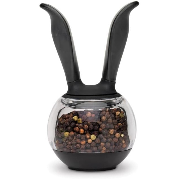 Млинок для перцю Chef'n PepperBall, керамічний механізм, пластик, чорний/прозорий