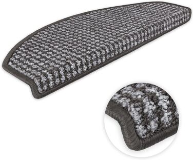 Ступінчасті килимки для сходів Kettelservice-Metzker Gera, антрацит, 14 шт.