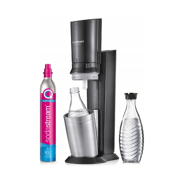 Сифон для газування води SodaStream Crystal 3.0, сріблястий, з балоном CO2