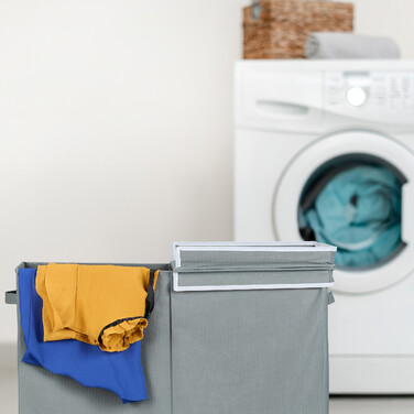 Relaxdays Laundry Basket with Lid, 100 Liters