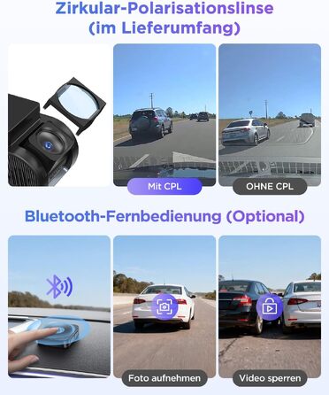 Автомобільний відеореєстратор VIOFO A119M Pro 4K HDR з Wi-Fi 6, GPS, нічною зйомкою, CPL-фільтром та режимом паркування