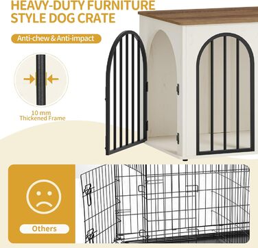 Сучасна собача будка-меблі Hzuaneri DFC85101B, 80 см, 3 двері, коричнева