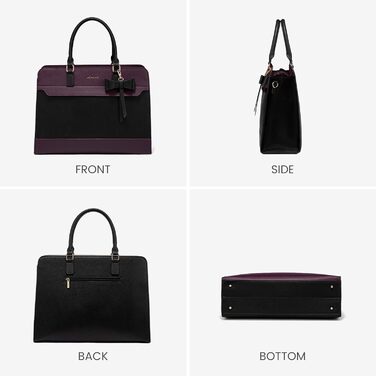 LOVEVOOK Сумка для ноутбука 15.6 дюймів, жіноча, велика, шкіряна, для роботи, навчання, офіційна, універсальна, на плечі, тоут, шкіряна сумка LOVEVOOK Violett-schwarz