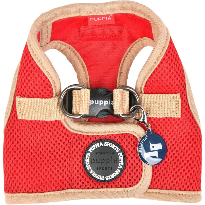 Шлейка для собак Puppia Soft Vest Harness B II Wein XL, червона, 110 г