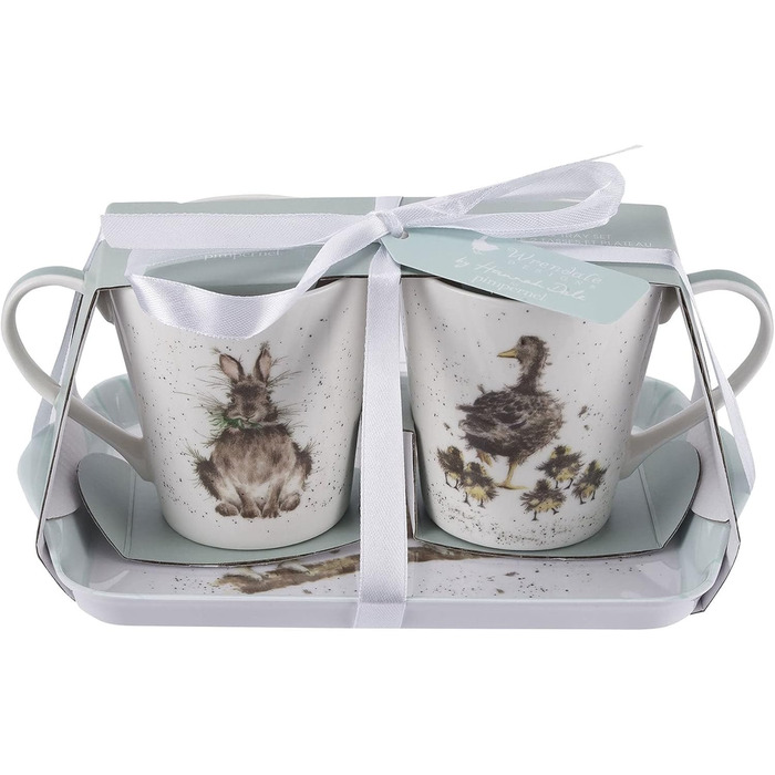 Portmeirion Home & Gifts X0011658739 Wrendale by Royal Worcester s/2 Cups & Saucers Wrendale Designs (Set of 2 (1 Cup & Saucer))