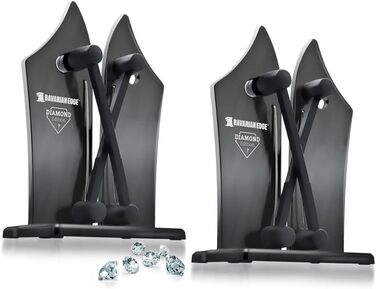 Професійний набір точилок для ножів Bavarian Edge Deluxe з вольфрам-карбідом, Diamond Edition, 2 шт. Підходить для всіх ножів, включно з серрейторами