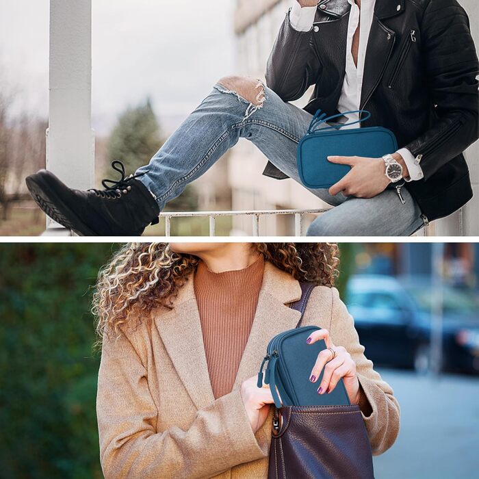 Органайзер для аксесуарів Lacdo: чохол-сумка для флеш-накопичувачів, кабелів, USB-накопичувачів (зелений, M)