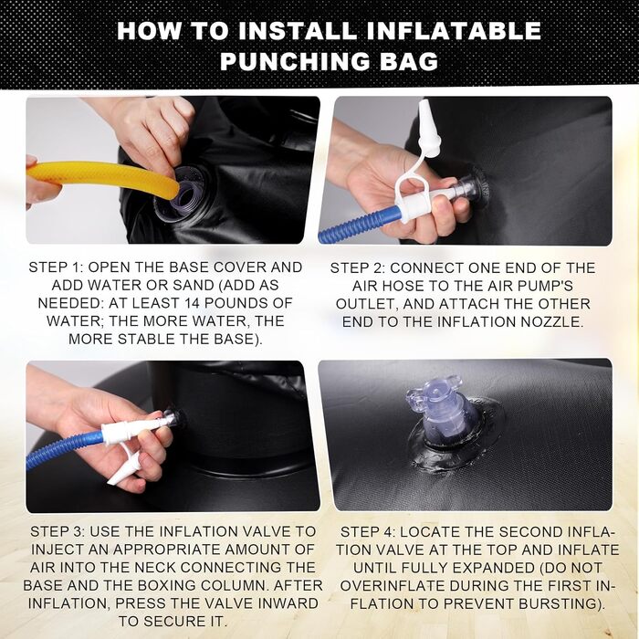 Надувний боксерський мішок для дітей 160см з насосом, 3-12 років, для MMA, карате, таеквондо