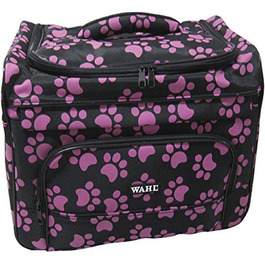 Професійна сумка для подорожей Wahl для тварин – сумка-органайзер для аксесуарів з догляду за шерстю – для грумерів собак, котів та інших тварин – 72 см, блакитна сумка з блискавкою, блакитні відбитки лап