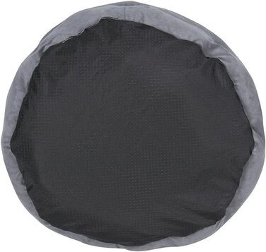 Квіткове ліжко для котів Mucola, Ø60 см, з двостороннім внутрішнім подушечкою, антиковзаюче, водовідштовхувальне, сіре. Підходить для котів та маленьких собак.