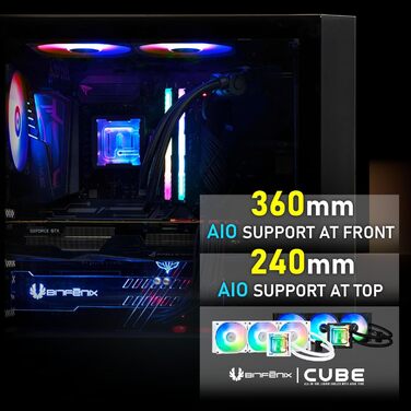 Корпус ПК Mid Tower BITFENIX Fang ARGB (Чорний)