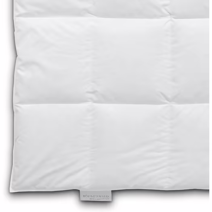 Ковдра пухова Böhmerwald Komfort 135x200 см, 90% пух, 10% перо, для алергіків, середнє тепло, Oeko-Tex, біла
